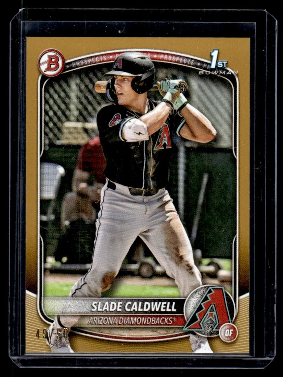 2025 BOWMAN PAPER 1st #BP-21 SLADE CALDWELL GOLD /50