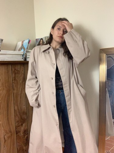 London Fog Khaki Trench Coat Vintage - Picture 1 of 23