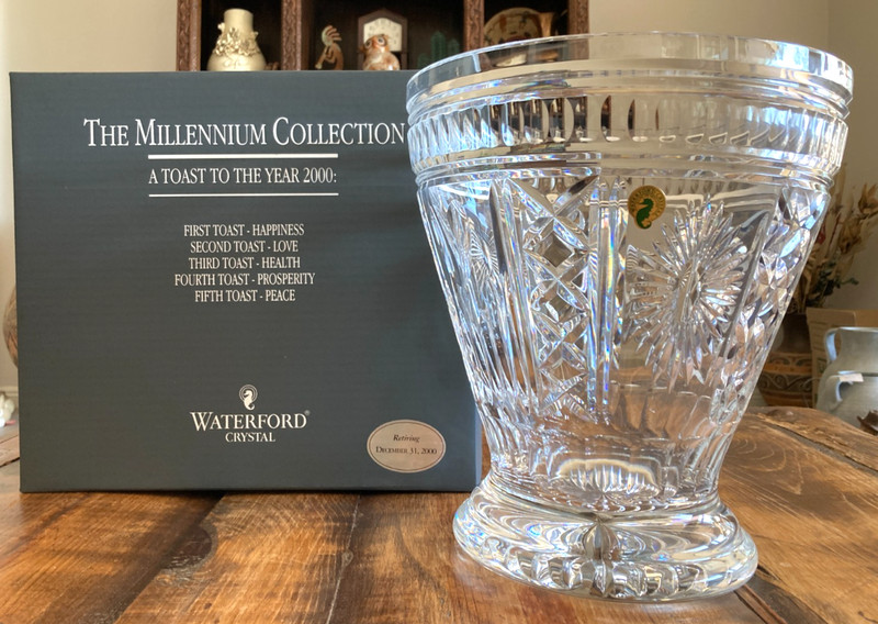 Waterford Crystal Millennium 5 Five Toasts Champagne Bucket New in Box