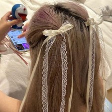 White Lace Bow Hairpin Hair Accessory Suitable for Giving and Collecting