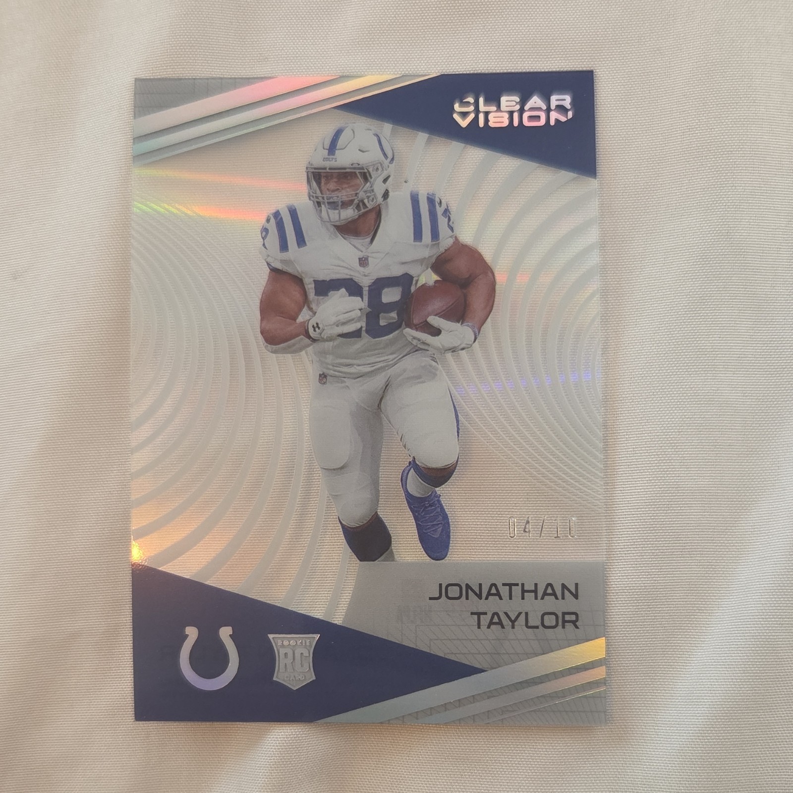 Jonathan Taylor Panini Chronicles Clear Vision Rookies #CV7 Holo Silver