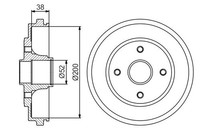 2X Bosch Bremstrommel 0 986 477 229 FüR Opel
