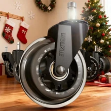 Office Chair Wheels 11x22mm Transparent 3 Inch Desk Roller Blade Caster