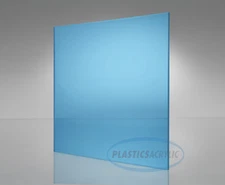 Light-Blue Transparent Acrylic Plexiglass sheet 1/16" x 12" x 12" #2069