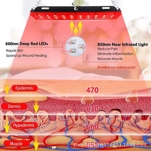Bombilla de lámpara de terapia de luz LED 660 nm rojo profundo 850 nm enchufe infrarrojo para aliviar el dolor hgv - Imagen 3 de 15
