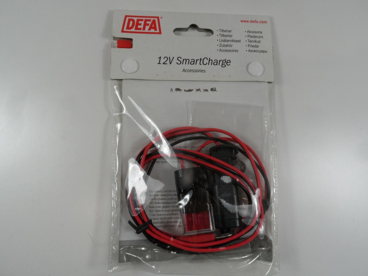DEFA 701762 12V Charging Plug Cable Kit for ATV MOTORCYCLES 