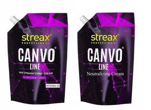 Streax Canvo Line Big Straightening Cream & Neutralizing Cream (Intense) 1000 gm - Picture 2 of 3
