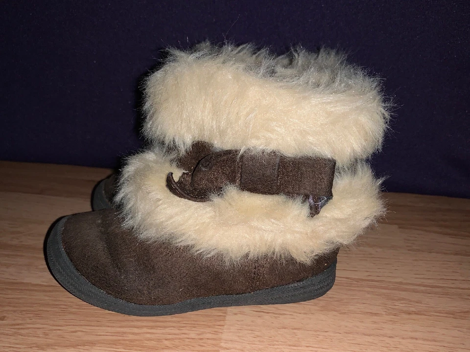 Botines CHEROKEE Forrados de Piel Marrón Chocolate Botas Zapatos para Niños Pequeños Talla 7 ❤️sj17j15 Foto 3 de 4