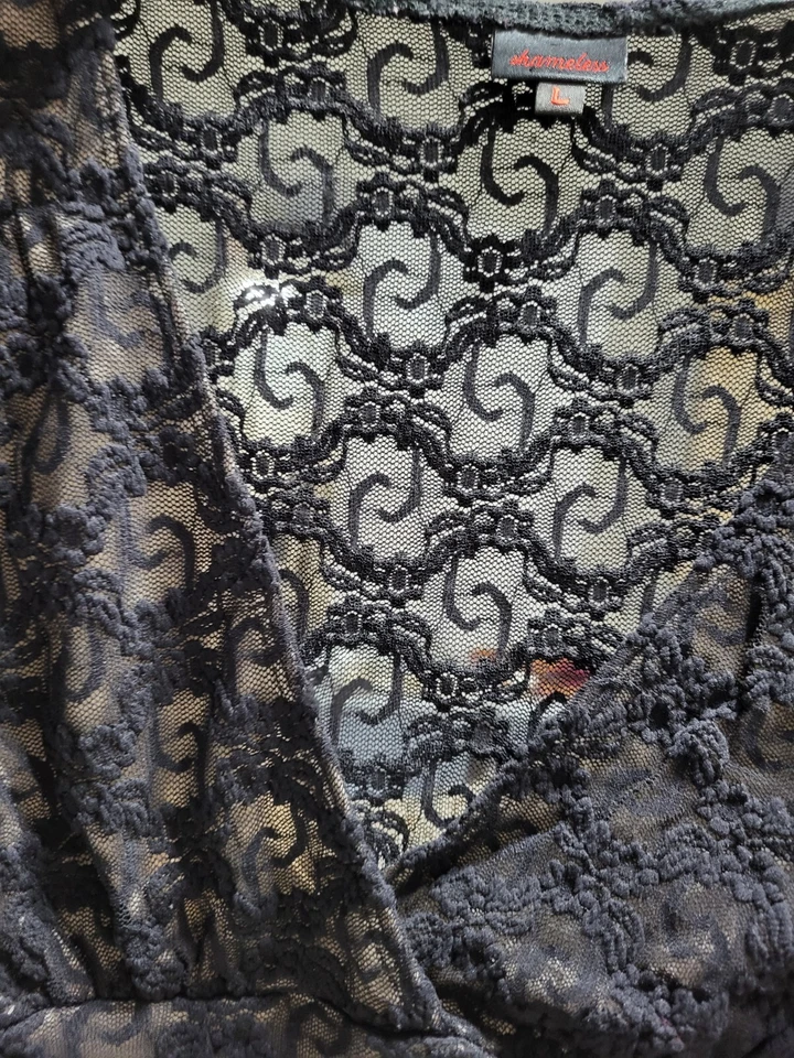 Y2K 90's Womens Lace Blouse Top L - Image 4 of 4