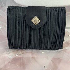 Bechamel Purse Small Black Satin Crossbody Ha...