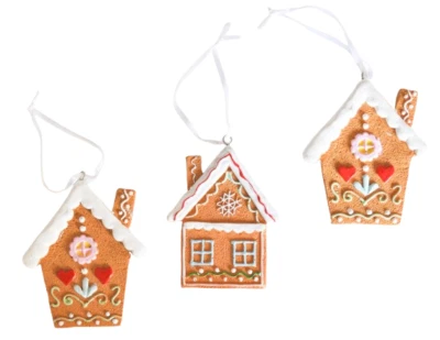 3 Pièces Maison en Pain D'Épice Plastique Noël Décoration de Gingembre - Photo 1/4