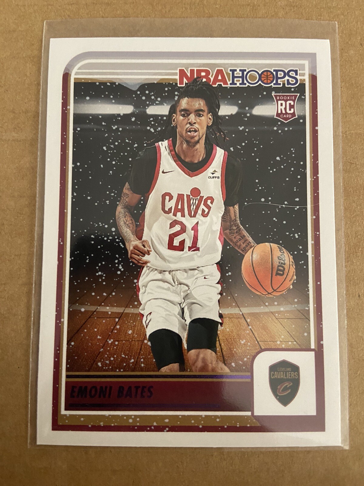 2023-24 Panini NBA Hoops Winter Emoni Bates Rookie #266 RC Purple Foil Insert