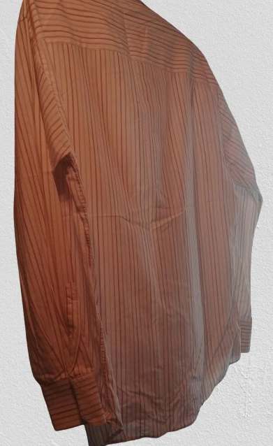 Camisa de vestir a rayas rosa/blanco Gucci para hombre - Hecha en Italia - Talla mediana Foto 3 de 4