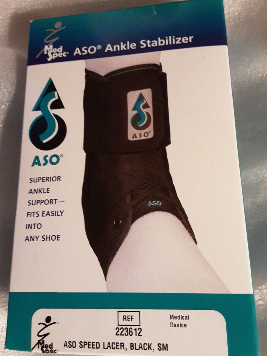 Med Spec 223612 ASO Ankle Stabilizer - Small- Black New in