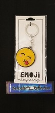 NEW 2" Emoji Key Chain Ring in Blushed Kissy Face