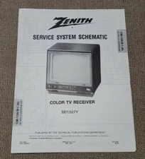 Zenith Service System Schematic Color TV Receiver SD1327Y