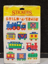 Vintage NOS 1984 Hallmark Ambassador Stickers 4 Sheets Build A TRAIN