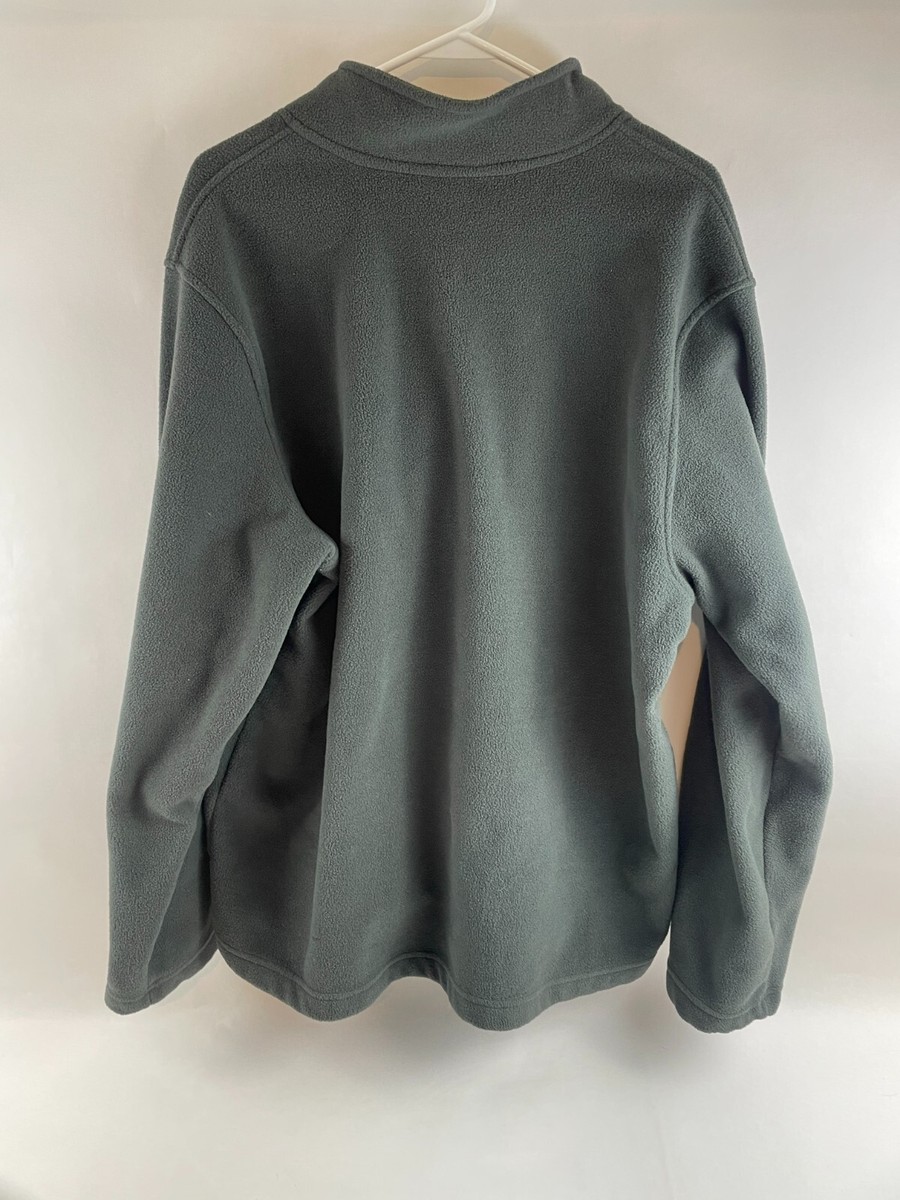 OMX Sports Jacket Men's Size XL Green Gray Pullover Fleece Quarter
