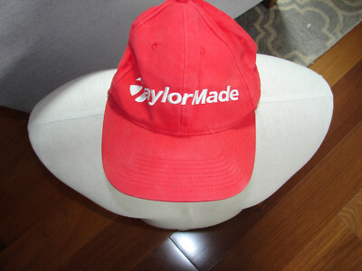Taylormade Golf Hat Cap One Size Fits All Adjustable Red 100% Cotton