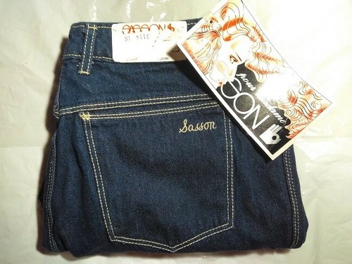 High-Waist Jeans Gold Stitch Size 