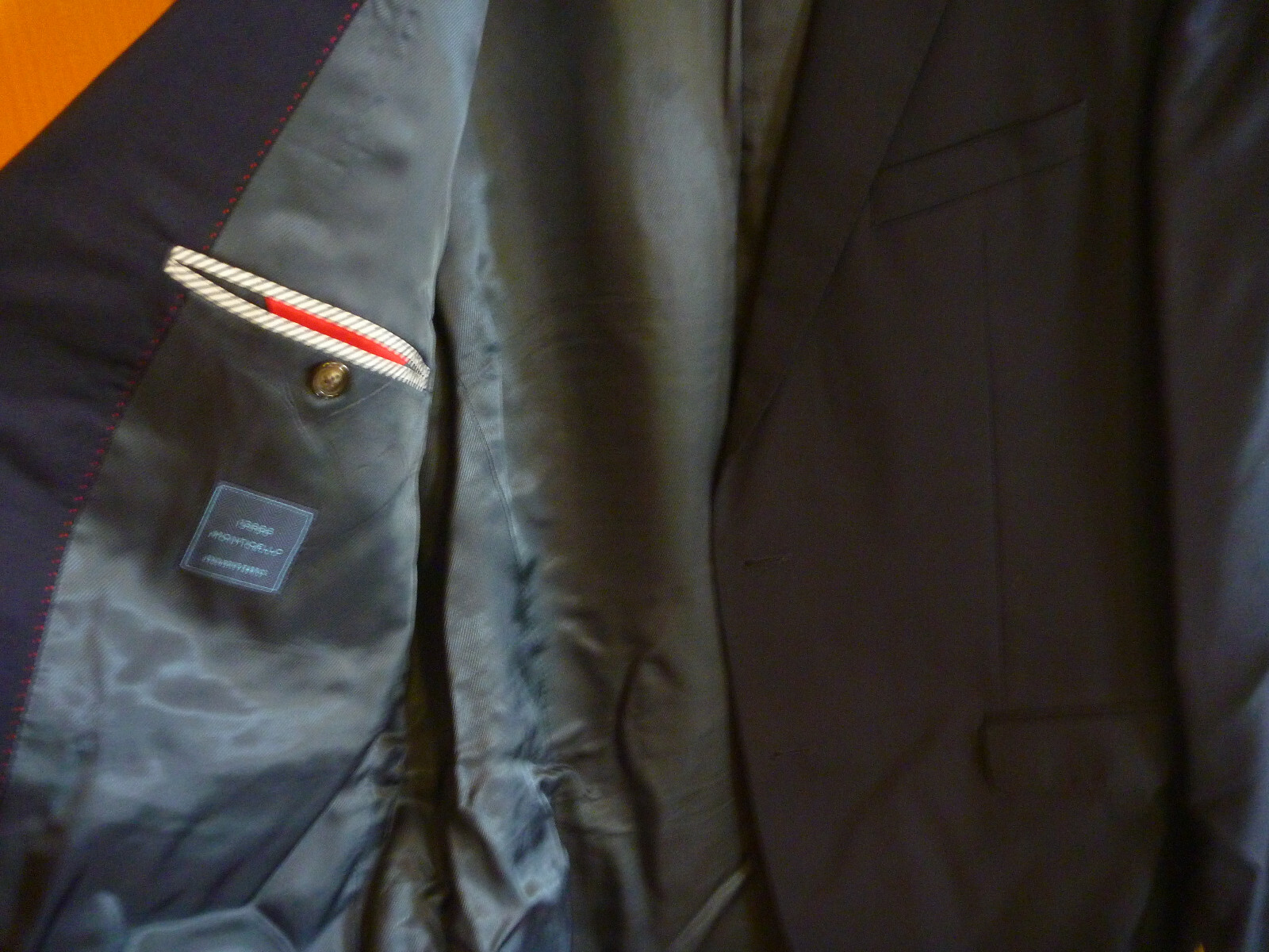 TOMMY HILFIGER TAILORED MONTICELLO MENS NAVY BLUE SUIT jacket, size 54