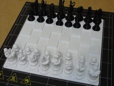 Pokemon Chess Set Squirtle Pikachu Mew Charmander Pokeball Bulbasaur with BOARD