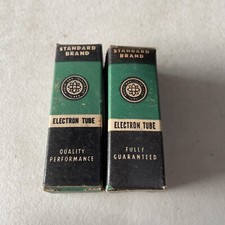 2 Pack Vintage NOS Genuine Standard Brand Electron Tubes