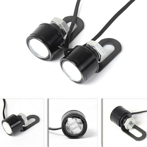 Red Hawkeye LED Spotlight Running Light – Motorcycle Fog Lamp, Black Housing