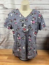 Disney Mickey And Minnie Mouse Scrub Top Size Medium