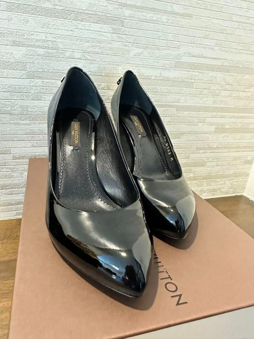 Louis Vuitton, Shoes, Louis Vuitton Black Padlock Iconic Lv Heels Pumps