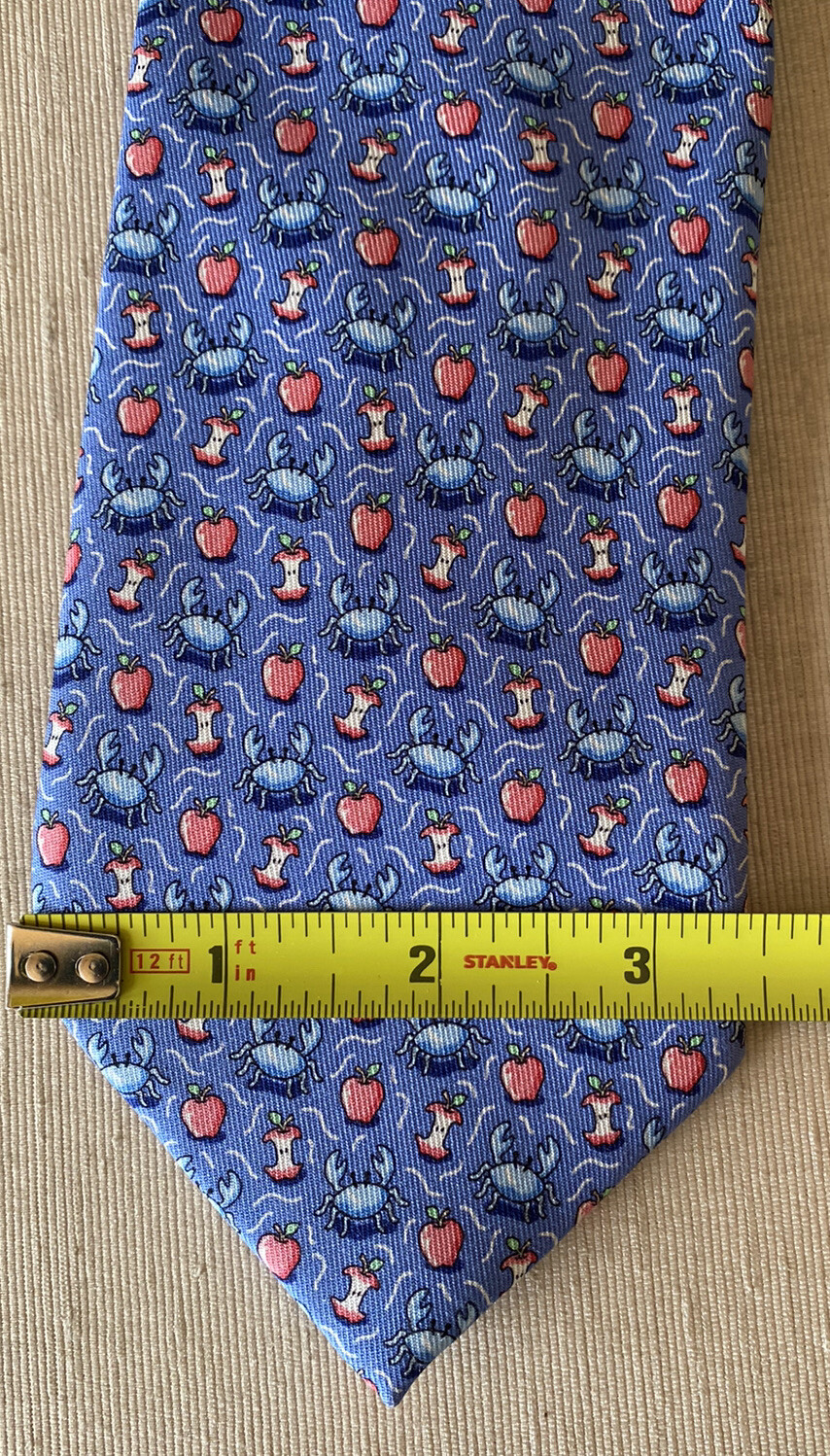 Vineyard Vines Martha’s Crab Apples 100 Silk Tie Blu… Gem