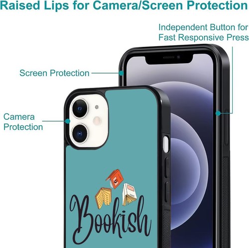 For iPhone SE XS XR Max 5 6 7 8 Plus Reading Bookish Delights Anti scratch Cover - Picture 18 of 25