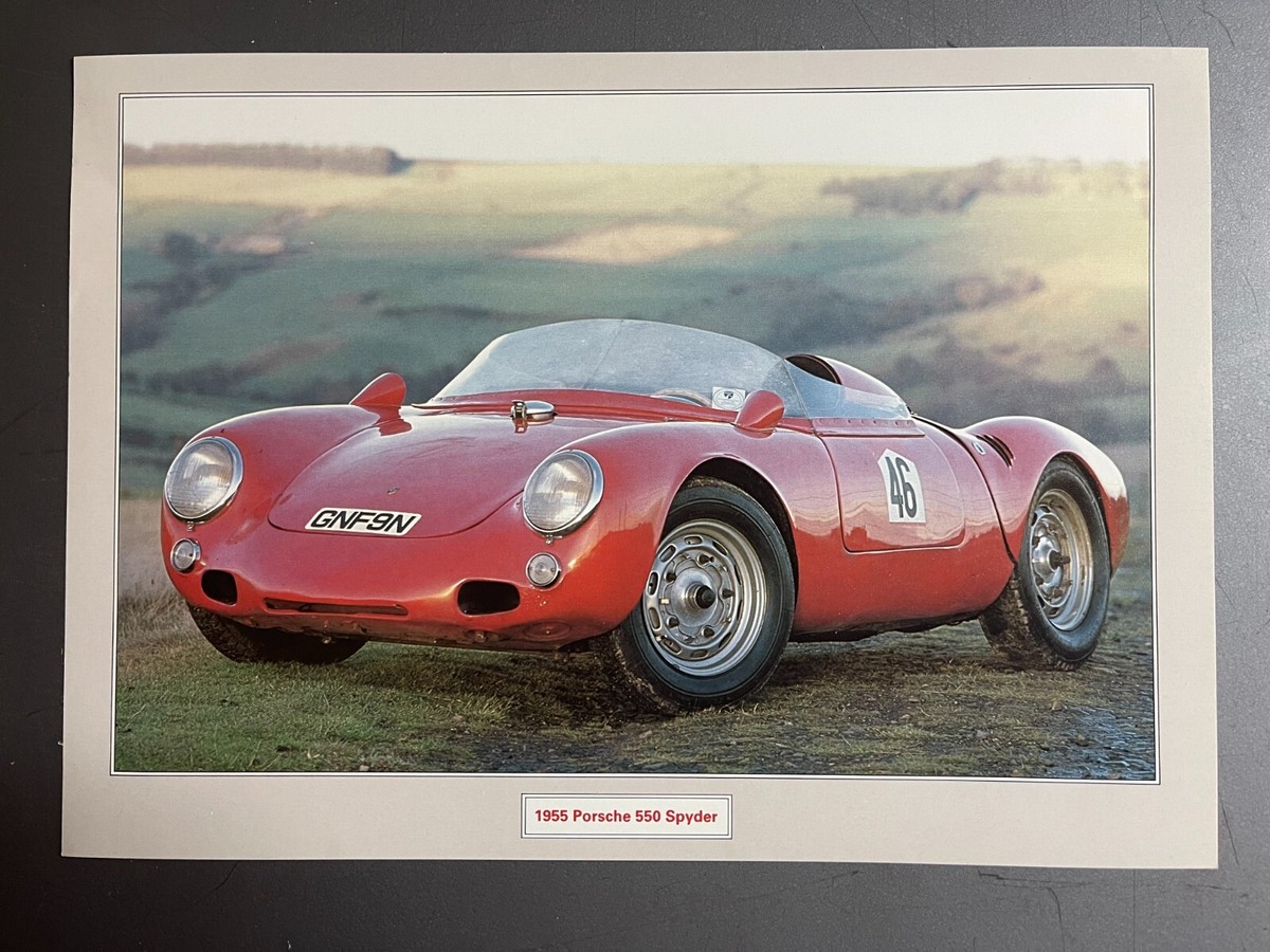 1955 Porsche 550 Spyder Picture / Poster / Print RARE!! Awesome L