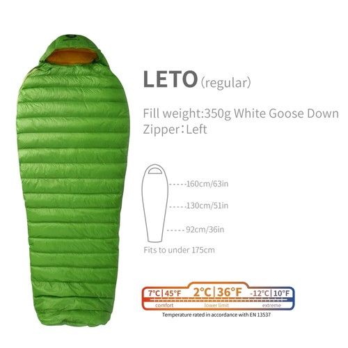 AEGISMAX Leto Goose Down Sleeping Bag Mummy Type Ultralight Outdoor Camping - Picture 10 of 13