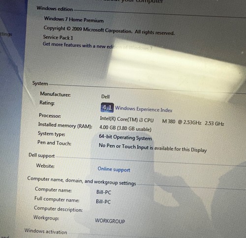 DELL INSPIRON N5040 15" CORE i3-M380 WINDOW7 4GB RAM - Picture 4 of 6