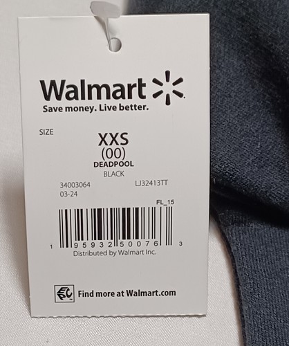 Deadpool Graphic Print Black Sweatshirt Women's Junior's Size XXS (00) Brand New - Picture 14 of 17