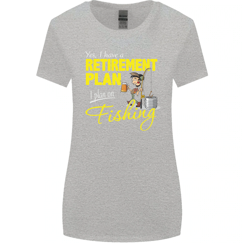 Retirement Plan I plan on Fishing Fisherman Womens Wider Cut T-Shirt - Picture 7 of 49