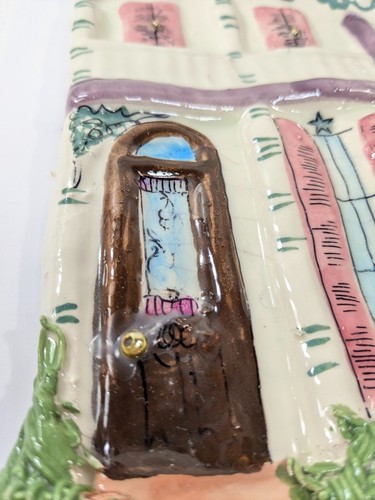 Clay Creations New Orleans house Art Jenise McCardell ceramic Plaque handmade - Picture 2 of 12
