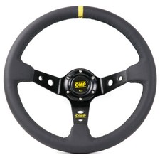 350mm OMP Deep Dish Leather Sport Steering Wheel