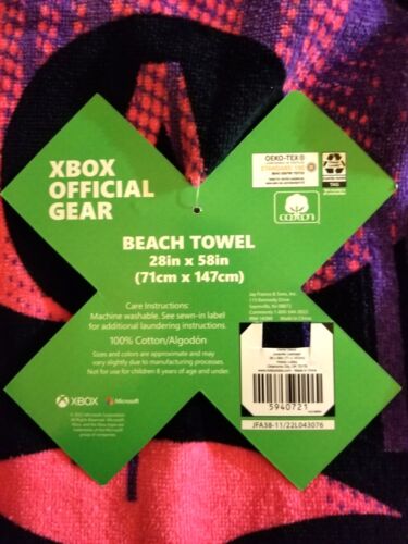 "Totalmente Nuevo - Toalla Oficial XBOX Baño de Playa Nadar Niños - 28"" x 58"" - Imagen 4 de 4