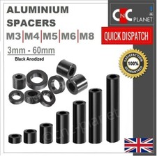 Aluminium Standoff Spacers M3 M4 M5 M6 M8 stand off collar Round spacer bush UK