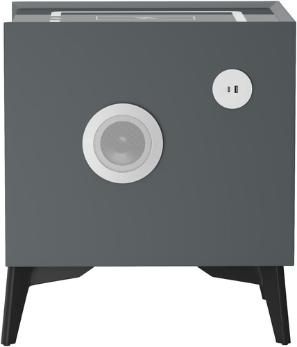Bedside Table with Wireless Charging Port Smart Bed Side Table with Bluetooth Sp - Picture 7 of 12