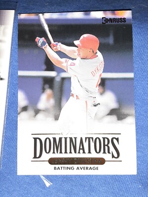 1994 Donruss 90's Dominators Batting Average Lenny Dykstra Philadelphia Phillies