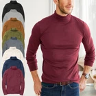 MENS ROLL NECK LONG SLEEVE COTTON POLO TURTLE NECK UK SIZES M,L,XL,XXL,XXXL NEW