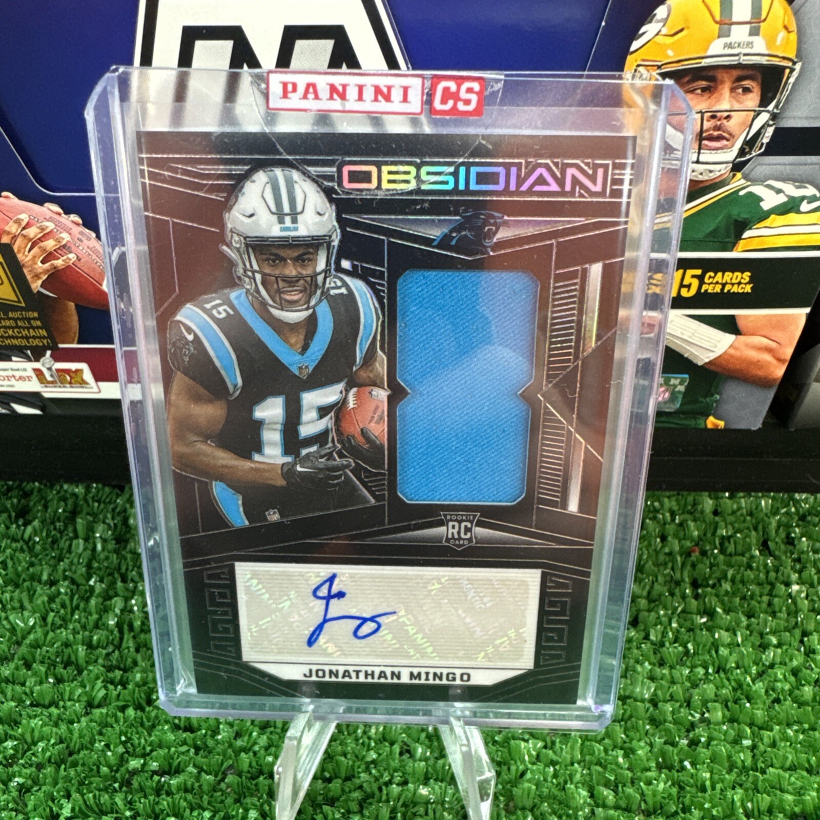 2023 Panini Obsidian - Rookie Jersey Autographs #237 Jonathan Mingo /199
