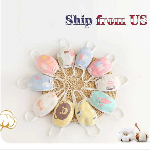 5 pcs Cartoon Washable Cotton Face Masks For Kids/Teen/Adult Mouth Cloth Cover
