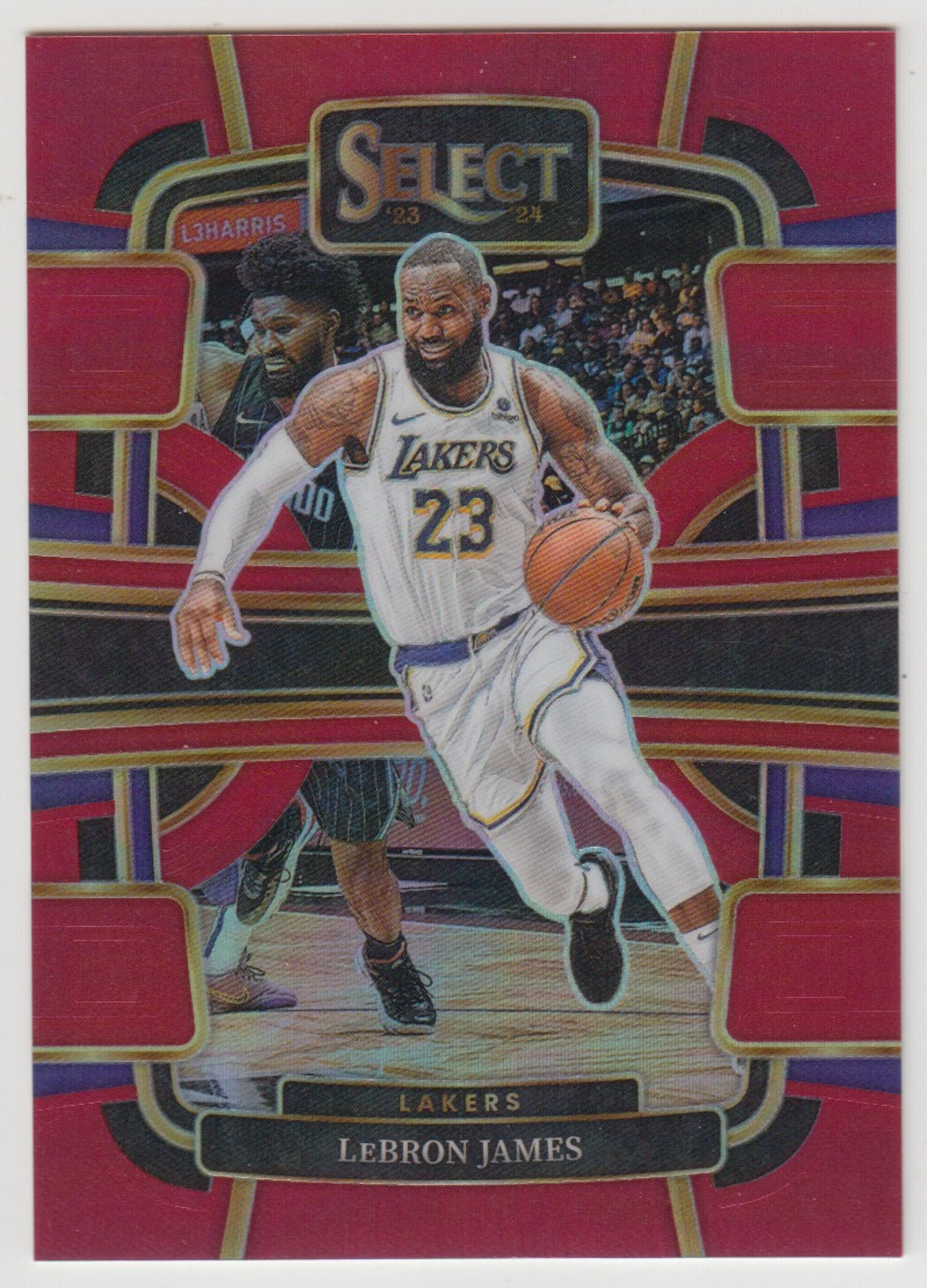 2023-24 Panini Select Lakers Lebron James Concourse #66 Red Prizm 025/199