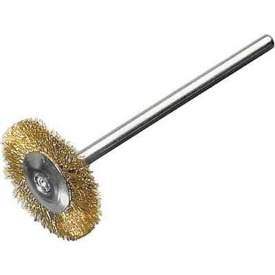 LESSMANN Rundbürste Ø22mm mit 3,0mm Schaft Messing 0,3mm