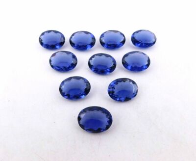 Lab-Created Tansanit Oval Cut Lot Lose Edelstein 13X18 MM P-866
