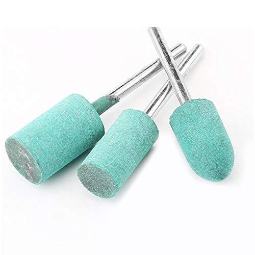 100pcs Rubber Grinding Heads,3mm Shank Assorted Accessory, Mounted Point Wheel Head Kit For Dremel Polish Rotary Tools (Green) - 1420